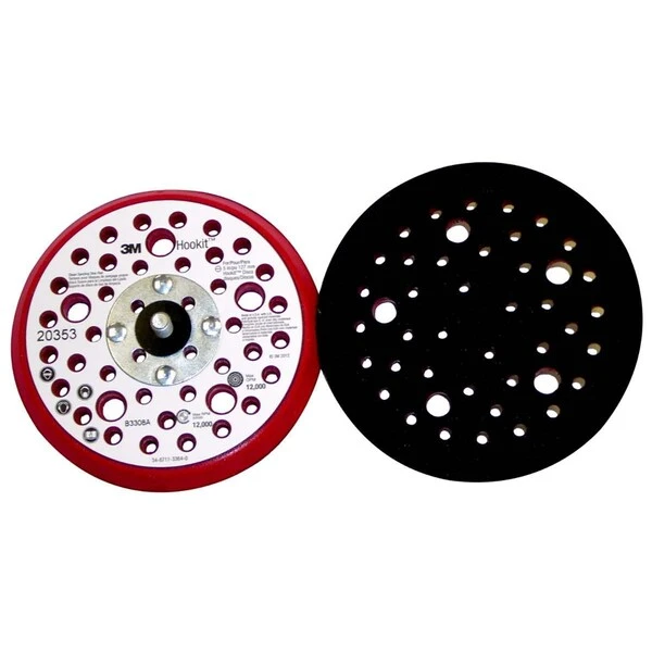 3M Clean Sanding Low Profile Disc Pad 20353, 5 In X 3/8 In X 5/16-24 External 44 Holes Red Foam 1 3M Clean Sanding Low Profile Disc Pad 20353, 5 In X 3/8 In X 5/16-24 External 44 Holes Red Foam