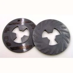 3M Disc Pad Face Plate Ribbed 81734, 5 In Medium Gray, 10Pk