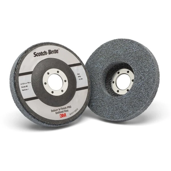 3M Scotch-Brite Deburr And Finish Pro Unitized Disc, T27, 4 1/2 In X 7/8 In, 6C Med+ 1 3M Scotch-Brite Deburr And Finish Pro Unitized Disc, T27, 4 1/2 In X 7/8 In, 6C Med+