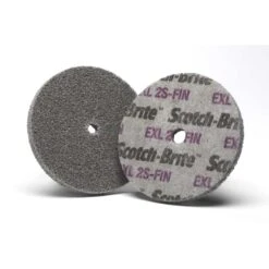 3M Scotch-Brite Exl Unitized Wheel, Xl-Uw, 2S Fine, 4 In X 1/4 In X 3/8 In