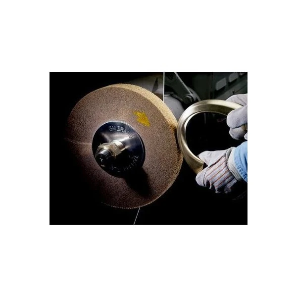 3M Scotch-Brite Cut And Polish Wheel, 12 In X 4 In X 5 In 5A Fin 2 3M Scotch-Brite Cut And Polish Wheel, 12 In X 4 In X 5 In 5A Fin - Image 2