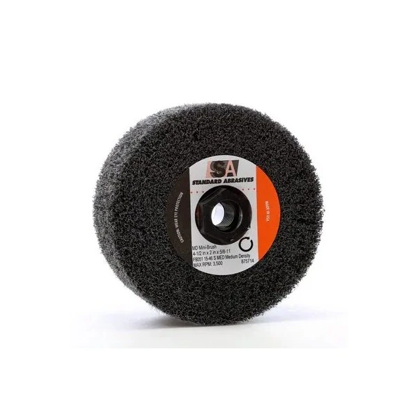 3M Standard Abrasives Md Mini-Brush 875702, 4-1/2 In X 4 In X 5/8-11 Fb036 A Xcs Medium Density 6 3M Standard Abrasives Md Mini-Brush 875702, 4-1/2 In X 4 In X 5/8-11 Fb036 A Xcs Medium Density - Image 6