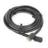 1/4 Inch X 25 Ft PVC Black High Pressure Hose, M22 Female With Sleeve, 3200 PSI
