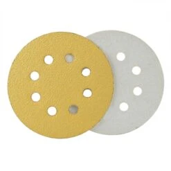 150 Grit 5 Inch Diameter 8-Hole Hook & Loop Sanding Paper (Ceramic Aluminum Oxide), PK 25