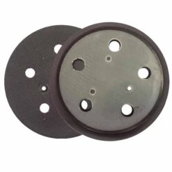 Replacement Sanding Pad & Backing Plate, 5" Dia - 5 Hole Hook & Loop Sander Pad