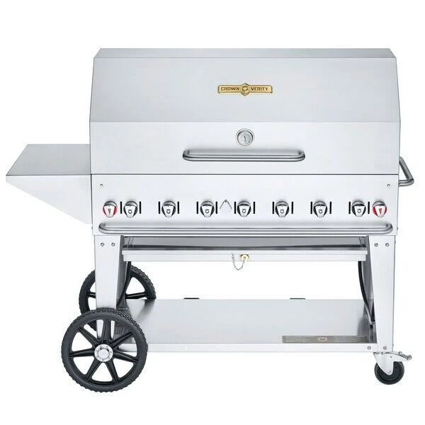 Crown Verity CV-MCB-48PKG Liquid Propane 48in Mobile Outdoor Grill With Accessory Package 1 Crown Verity CV-MCB-48PKG Liquid Propane 48in Mobile Outdoor Grill With Accessory Package