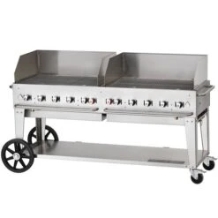 Crown Verity MCB-72WGP Liquid Propane 72in Mobile Outdoor Grill With Wind Guard Package