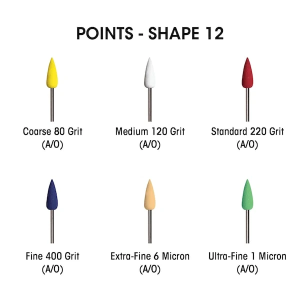 SUNBURST POINTS 3/32'' RED 220 GRIT (A/O) SHAPE 12 72/BX 2 SUNBURST POINTS 3/32'' RED 220 GRIT (A/O) SHAPE 12 72/BX - Image 2