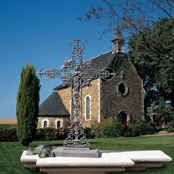 The Veneration: Our Lady Of The Roses Iron Cross Statue 1 The Veneration: Our Lady Of The Roses Iron Cross Statue