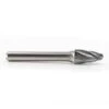 Carbide Bur, Tree Shape Radius End, Aluma Cut, SF, 3/8in. X 3/4in. With 1/4in. Shank