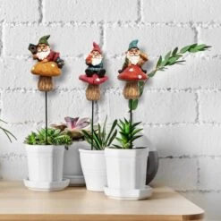 Alpine Assorted Polyresin 4 In. H Gnome Mushroom Outdoor Garden Stake -3M Shop Emery20Jensen20Distribution20LLC 8029430xx2xxca836c