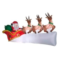 Airblown LED 5 Ft. Santa In Sleigh Scene Inflatable