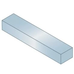 Oversized Key Stock, 12 In L, 3/8 In W, 1/4 In H, Carbon Steel