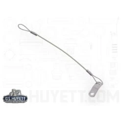 Loop With Tab Lanyard, 8 In, 3/64 In Pin Dia., Steel, Nylon Coated