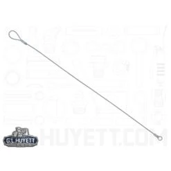 Terminal And Loop Lanyard, 12 In, 3/64 In Pin Dia., Steel, Nylon Coated