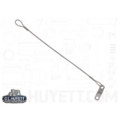 Loop With Tab Lanyard, 6 In, 3/64 In Pin Dia., Stainless Steel, Nylon Coated