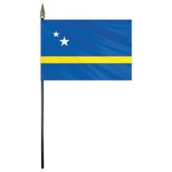 Curacao Stick Flag 4"x6" E Gloss