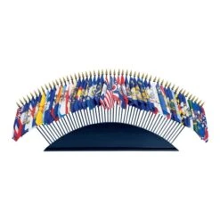 Wood Table Base For Mounted Flagset 51 Flags