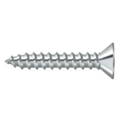Wood Screw, #7, 3/4 In, Chrome Steel