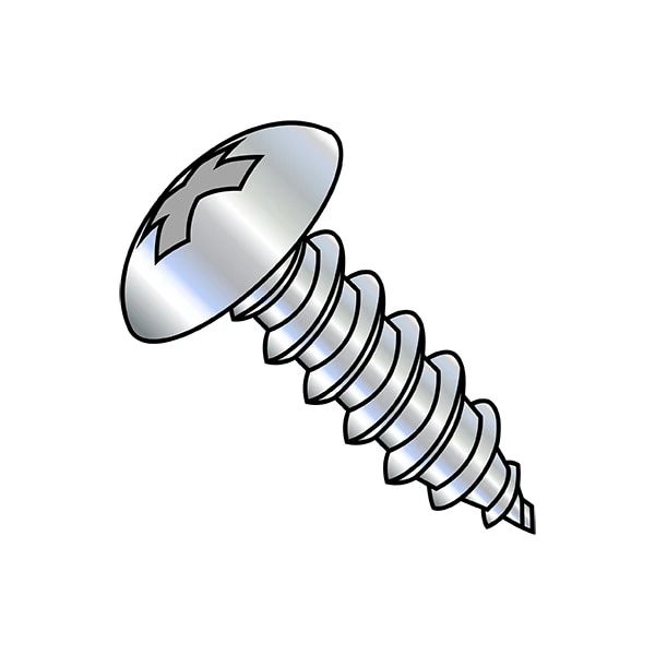 Concrete Screw, #8-18 Dia., Truss, 3/8 In L, Steel Zinc Plated, 10000 PK 1 Concrete Screw, #8-18 Dia., Truss, 3/8 In L, Steel Zinc Plated, 10000 PK