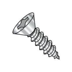 Concrete Screw, #10-12 Dia., Flat, 3/4 In L, 18-8 Stainless Steel Plain, 2000 PK