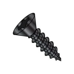 Concrete Screw, #12-11 Dia., Flat, 2 In L, Steel Black Oxide, 2000 PK