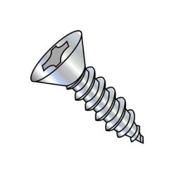 Concrete Screw, #14-10 Dia., Flat, 1 In L, Steel Zinc Plated, 3000 PK