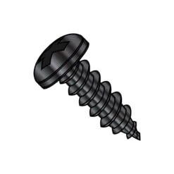Concrete Screw, #12-11 Dia., Pan, 1 1/2 In L, Steel Black Zinc, 2000 PK