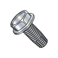 Thread Cutting Screw, 3/8"-16 X 3-1/2 In, Zinc Plated Steel Hex Head Hex Drive, 300 PK