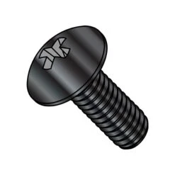 1/4"-20 X 3/4 In Phillips Truss Machine Screw, Zinc Black Steel, 2500 PK