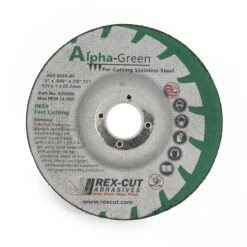 Alpha Green Cut Off Wheel 5 X .040 X 7/8 T27 Alpha Green