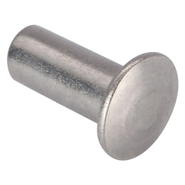 Semi-Tubular Rivet, Oval Head, 1/8 In Dia., 9/32 In L, Stainless Steel Body, 50 PK 2 Semi-Tubular Rivet, Oval Head, 1/8 In Dia., 9/32 In L, Stainless Steel Body, 50 PK - Image 2