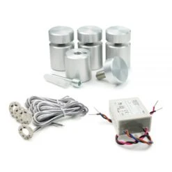 Complete LED Standoff Kit - Blue LED - Hard-Wired Power Supply