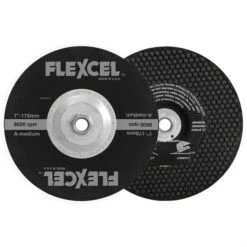 Flexcel Semi-Flexible Depressed Center Wheel, 7 In Dia X 1/8 In THK, A60 Grit, Aluminum Oxide Abrasi