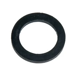 American Imaginations 0.85 In. Round Black Thin Washer In Rubber