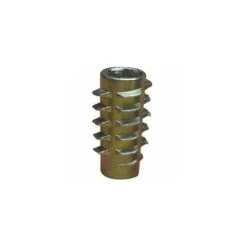 Hex Drive Threaded Insert, M6-1.00 Int Thrd Sz, 0.512 In L, Zinc Alloy