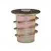 Hex Drive Threaded Insert, 1/4"-20 Int Thrd Sz, 0.512 In L, Zinc Alloy