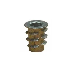 Hex Drive Threaded Insert, 3/8"-16 Int Thrd Sz, 0.984 In L, Zinc Alloy