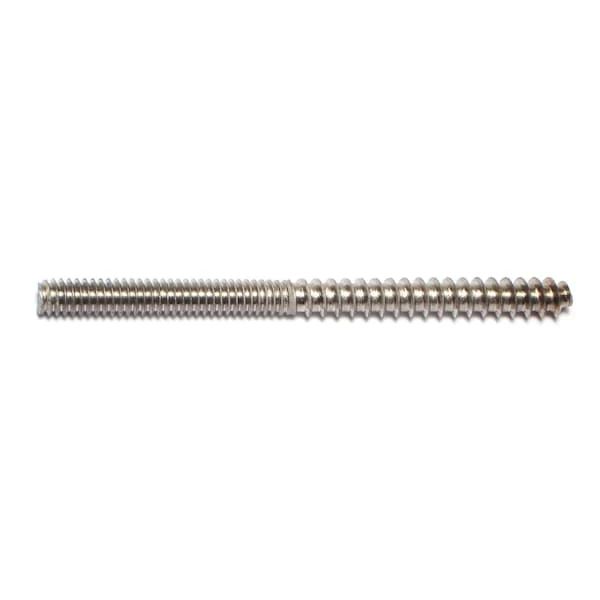 Hanger Bolt, 1/4 In Thread To 1/4"-20 Thread, 3 1/2 In, 18-8 Stainless Steel, Plain Finish, 8 PK 1 Hanger Bolt, 1/4 In Thread To 1/4"-20 Thread, 3 1/2 In, 18-8 Stainless Steel, Plain Finish, 8 PK