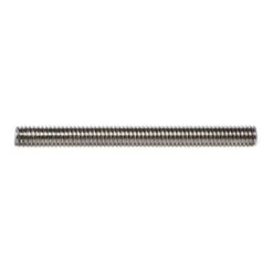 Fully Threaded Rod, 1/4"-20, Grade 2, Zinc Plated Finish, 8 PK