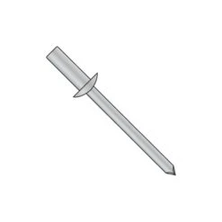 Blind Rivet, Dome Head, 3/16 In Dia., 0.72 In L, Aluminum Body, 4000 PK