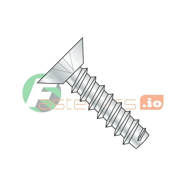 Thread Cutting Screw, #2 X 3/16 In, Zinc Plated Steel Flat Head Phillips Drive, 10000 PK 1 Thread Cutting Screw, #2 X 3/16 In, Zinc Plated Steel Flat Head Phillips Drive, 10000 PK