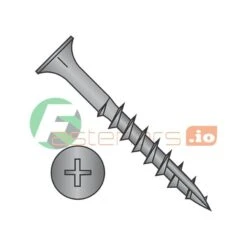 Wood Screw, #8, 1-1/4 In, Black Oxide Flat Head Phillips Drive, 7300 PK