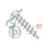 Wood Screw, #8, 1/2 In, Zinc Plated Steel Round Head Square Drive, 8000 PK