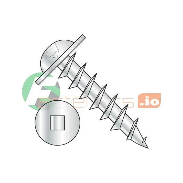 Wood Screw, #8, 1/2 In, Zinc Plated Steel Round Head Square Drive, 8000 PK 1 Wood Screw, #8, 1/2 In, Zinc Plated Steel Round Head Square Drive, 8000 PK