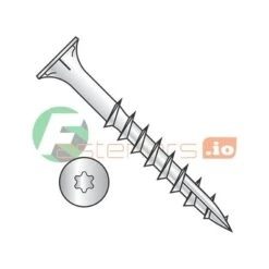 Wood Screw, #10, 4 In, Zinc Plated Flat Head Torx Drive, 500 PK