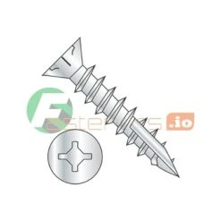 Wood Screw, #8, 1 In, Zinc Plated Flat Head Phillips Drive, 10000 PK