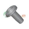 Thread Cutting Screw, #6-32 X 3/8 In, Black Zinc Plated Steel Pan Head Phillips Drive, 10000 PK