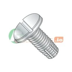 Thread Cutting Screw, #10-24 X 1-1/4 In, Zinc Plated Steel Pan Head Slotted Drive, 4000 PK