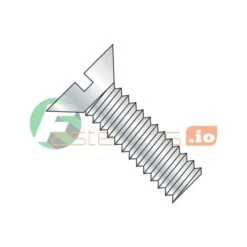#8-32 X 7/8 In Slotted Flat Machine Screw, Zinc Plated Steel, 8000 PK